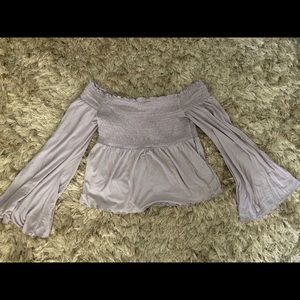 Light purple off the shoulder top (worn once)